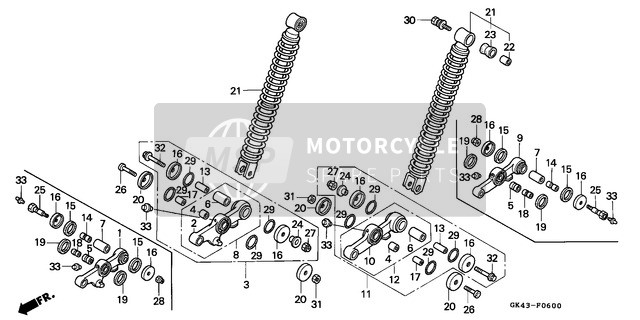 51310041315, Armsatz, R. Aufhangung, V, Honda, 0